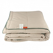 Конопляное одеяло с зеленым кантом 100x100 Devohome